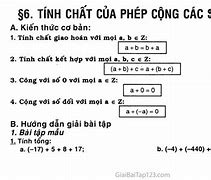 Toán 6 Phép Cộng Số Nguyên Phần 2 Cô Tuyết Hóa Sinh